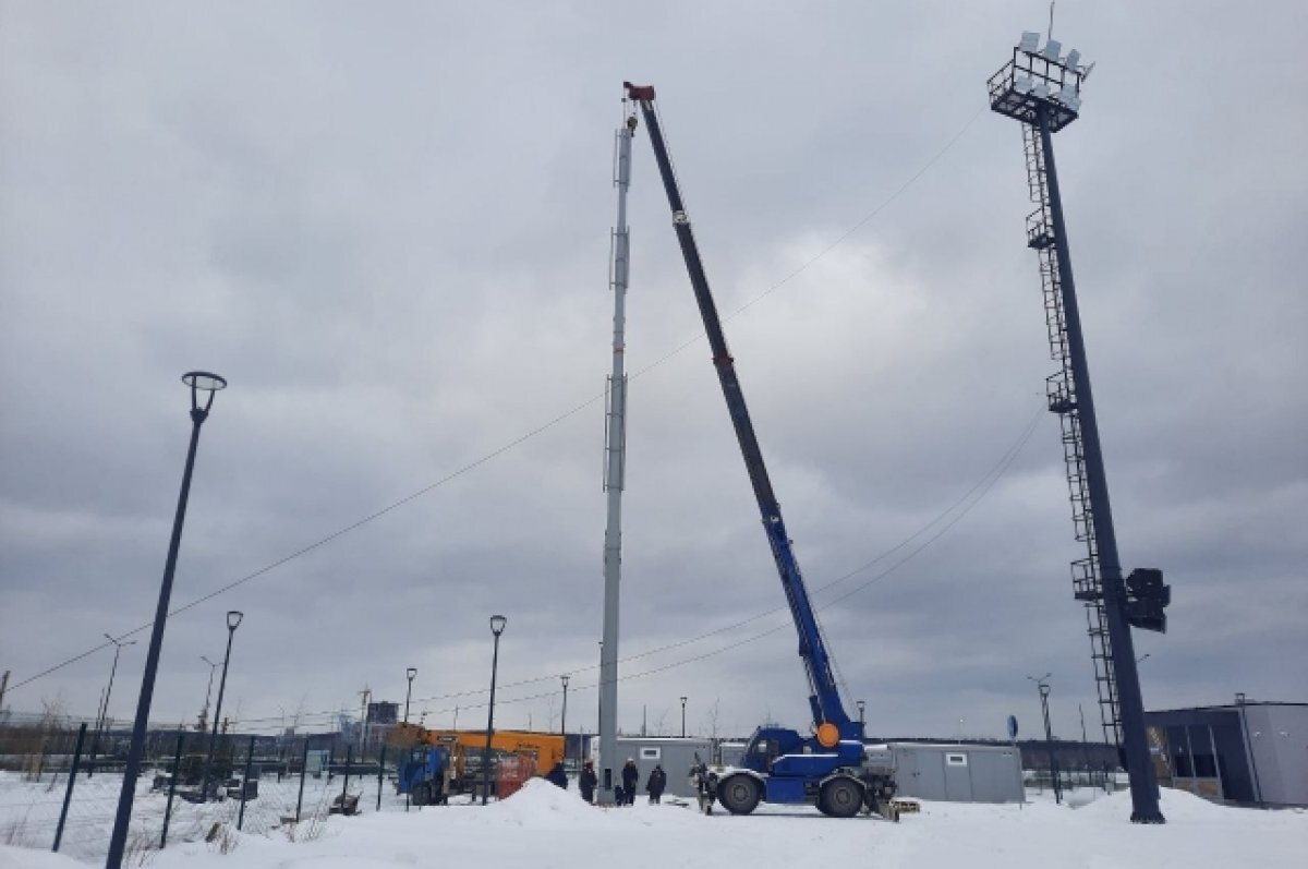    В деревне Международного фестиваля студенческого спорта установили опоры