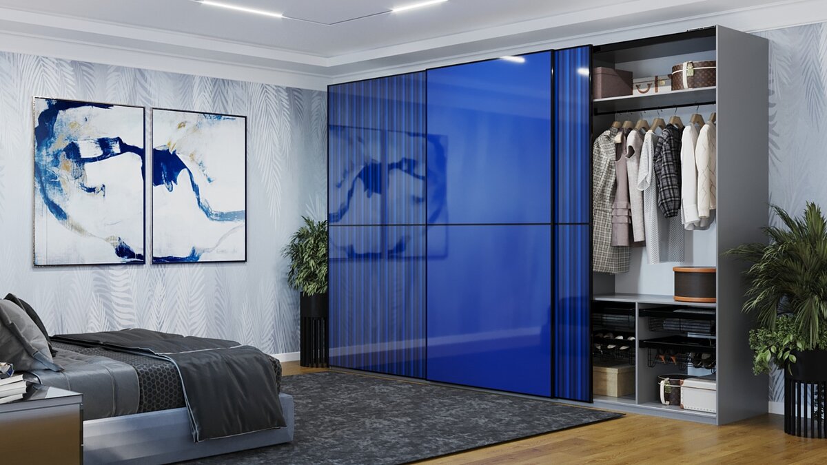 шкаф-купе с навесной системой - необходимы 2 комплекта доводчиков