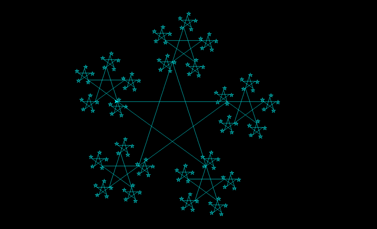 результат кода на Python с помощью библиотеки turtle 