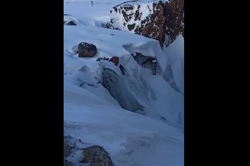     Это заметили еще в конце февраля. Фото: скринтшот видео / vk.com/my_teriberka