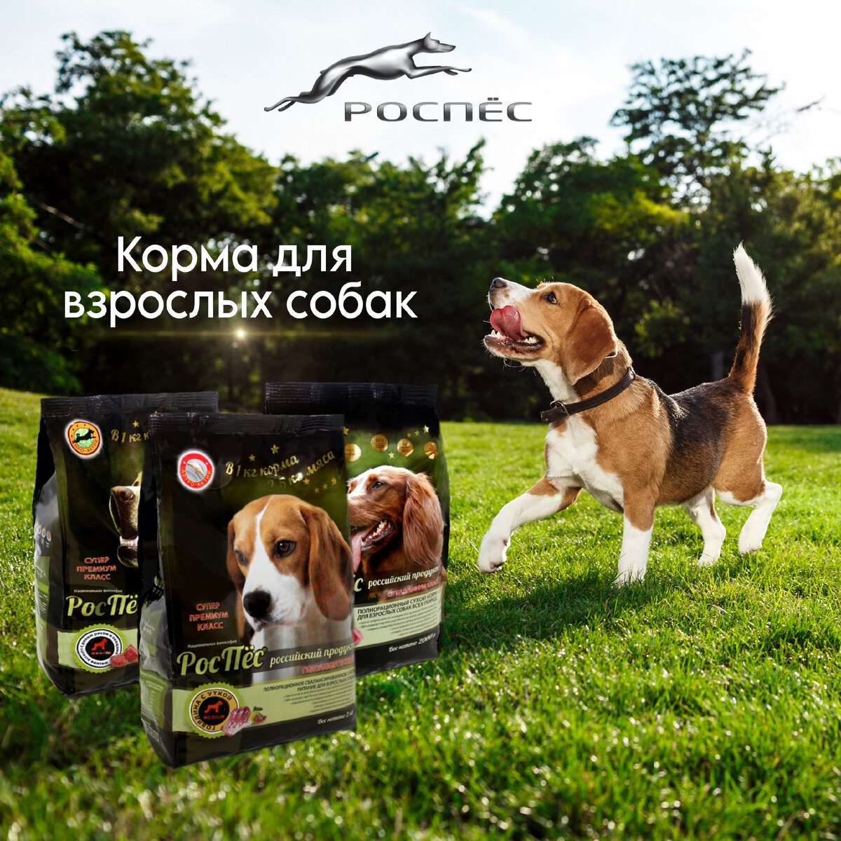 Корм для собак "РосПёс, Линия Актив"