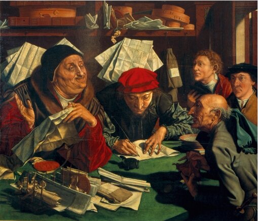 Картина Маринуса ван Реймерсвале "Сборщики податей"