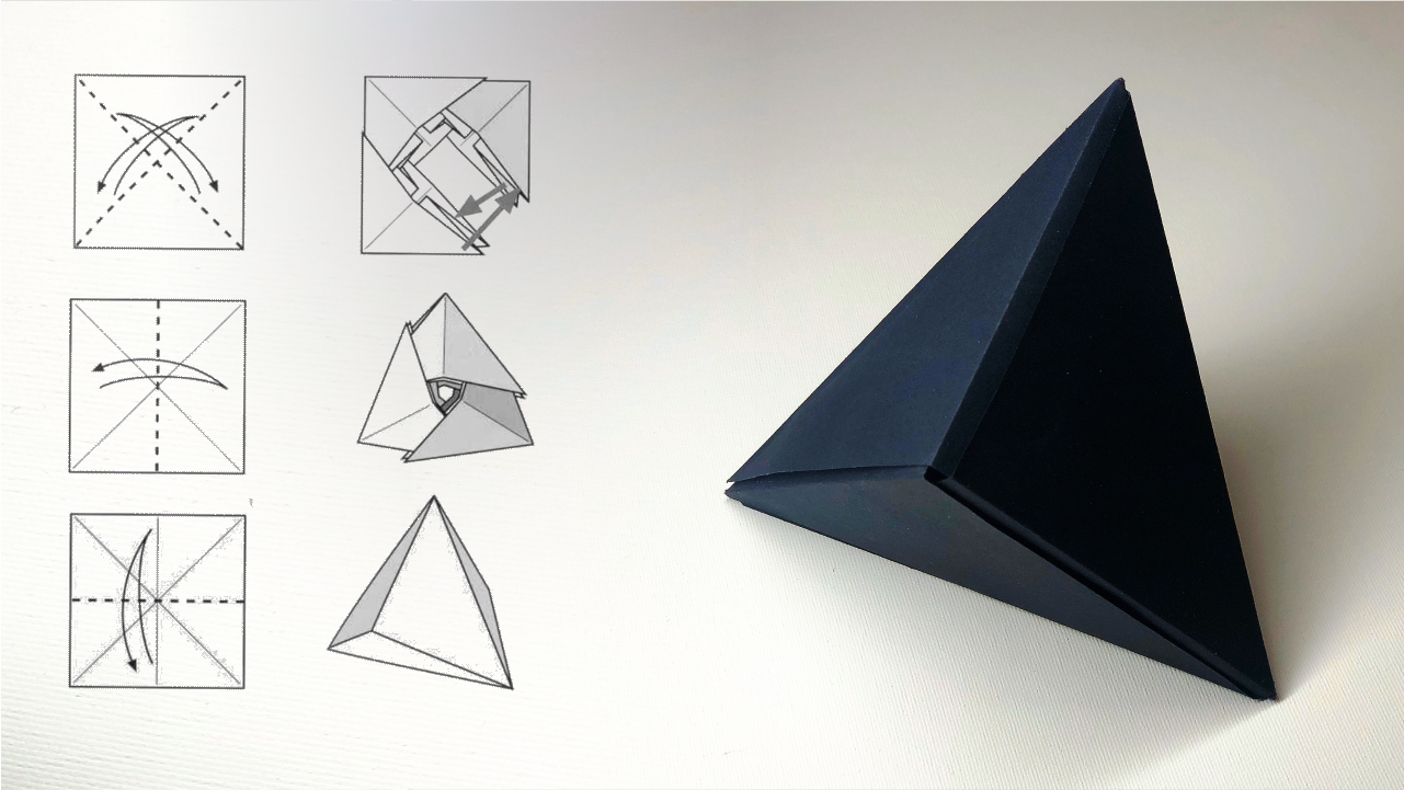 сделать своими руками из бумаги пирамида треугольная