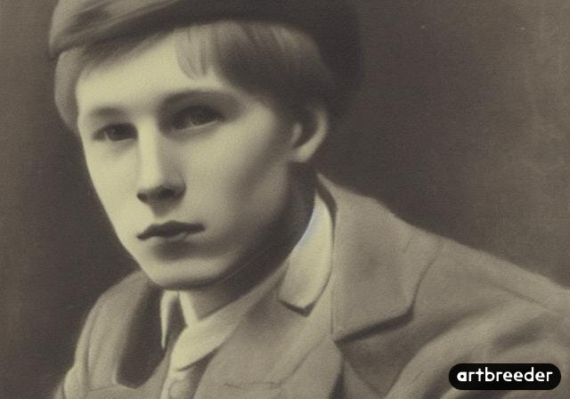 это просто художественная иллюстрация, не реальное фото поэта (найдите настоящие фотографии поэта в поисковике)