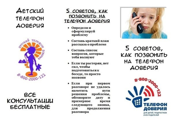 План телефон доверия