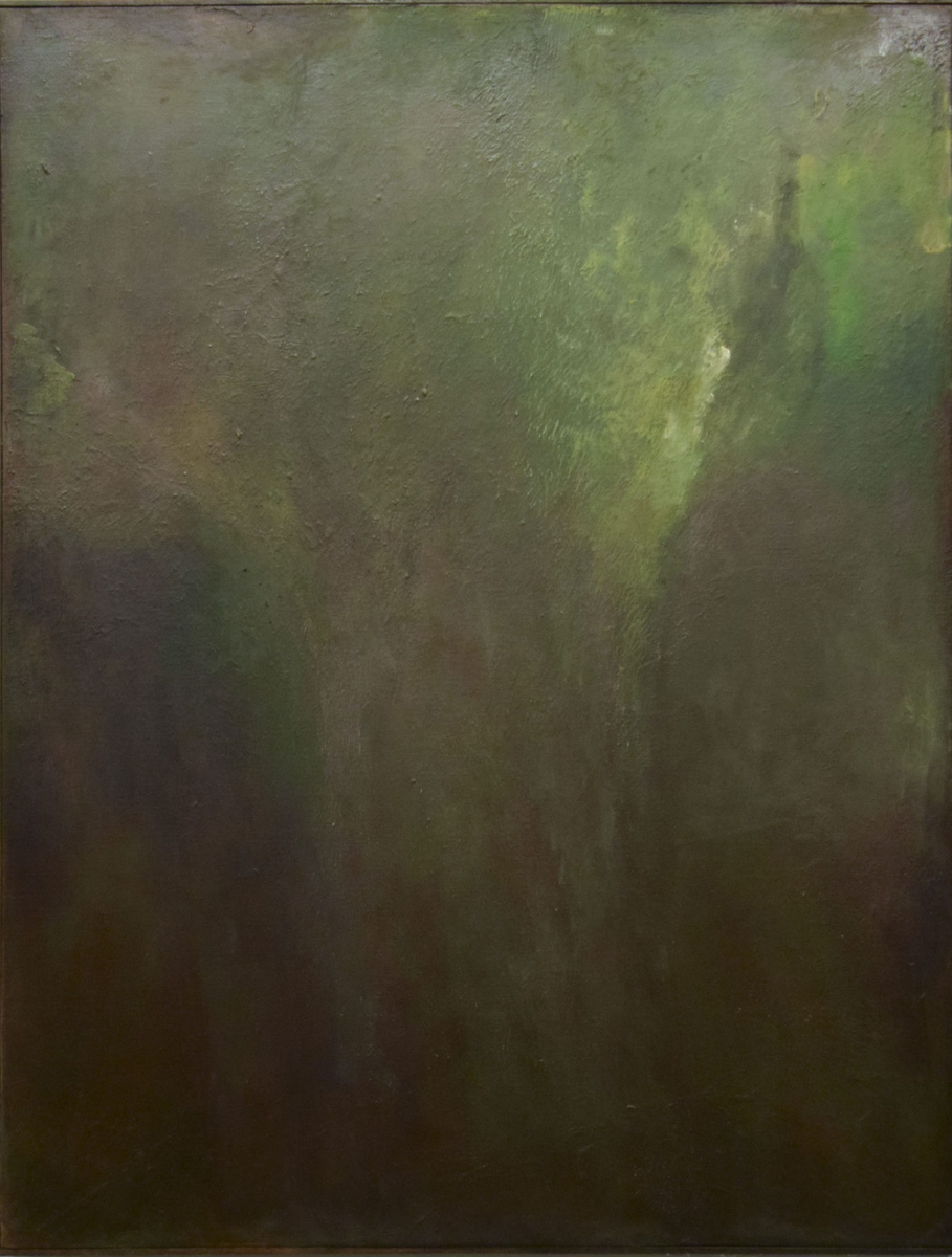 Джейк Бертот, "Лес, Луна, дерево" (2014), льняное масло.