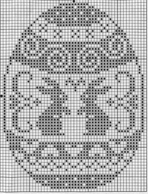 Пасхальная салфетка крючком схемы