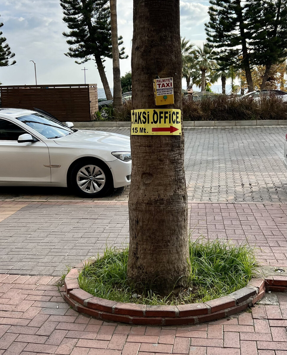 Кнопка вызова такси. Аланья (2023г)