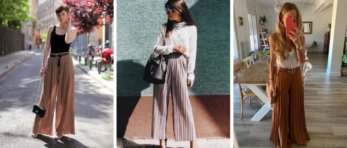 Как носить плиссированные брюки: 5 стильных образов