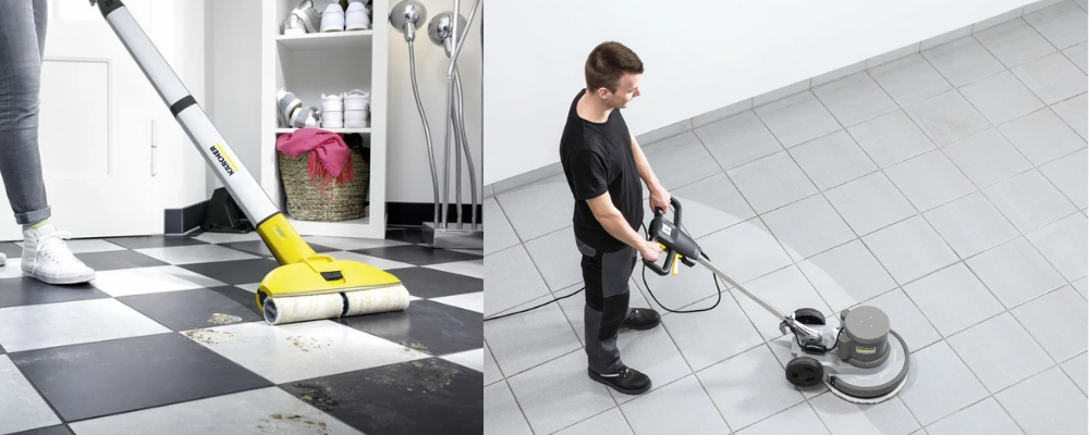 Мойка плитки от камня и налета осуществляется только профессиональной химией