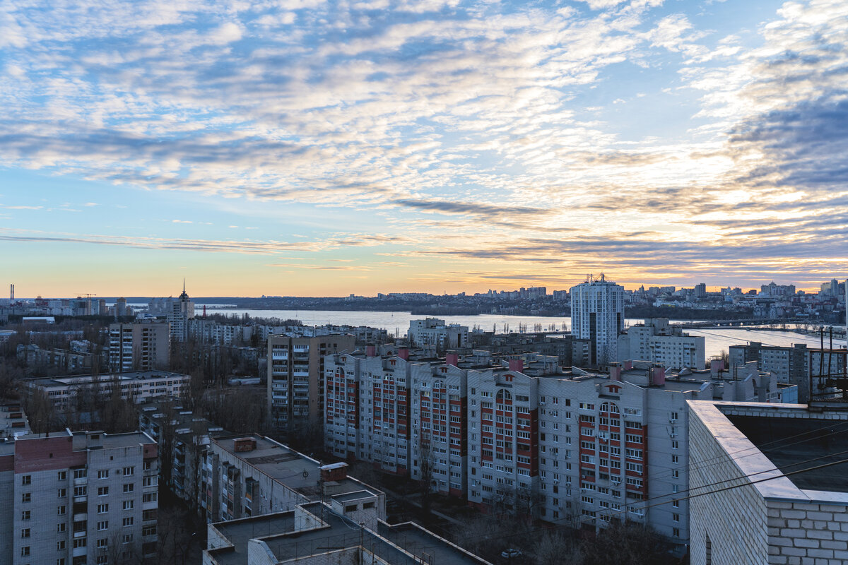 Вид на воронежское водохранилище с левого берега