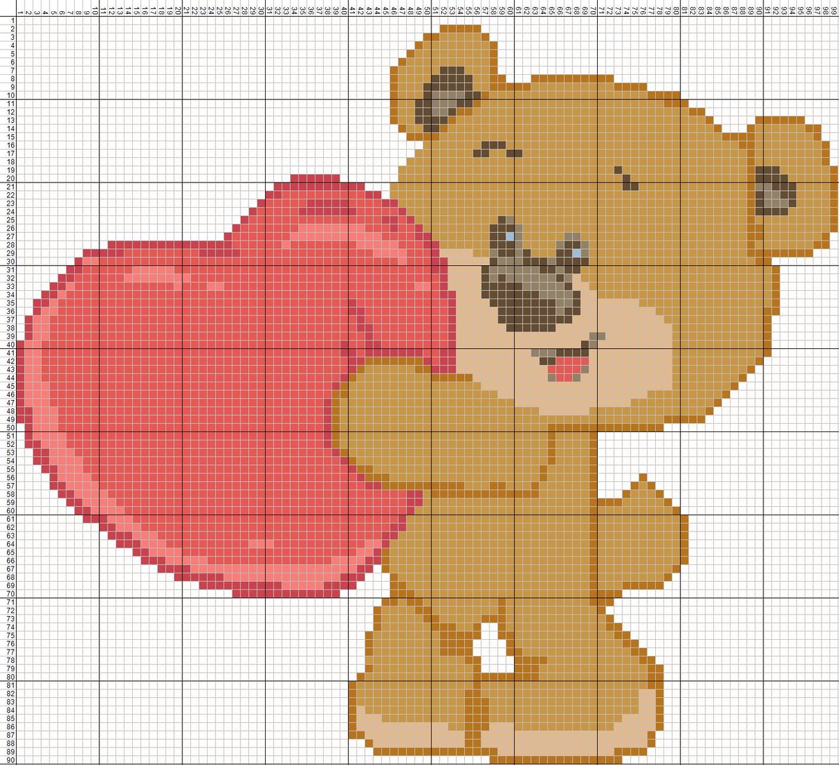 Схема медвежонка