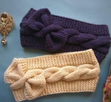 Повязка спицами