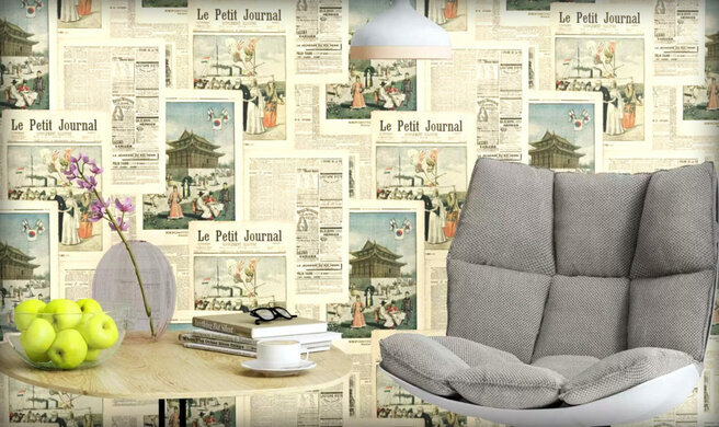 Газетные обои в наше время.