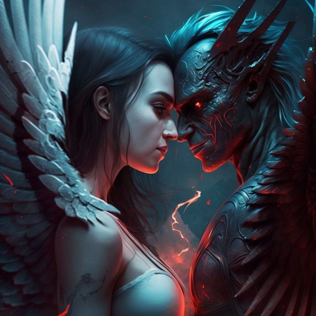Ангел и демон любовь арт