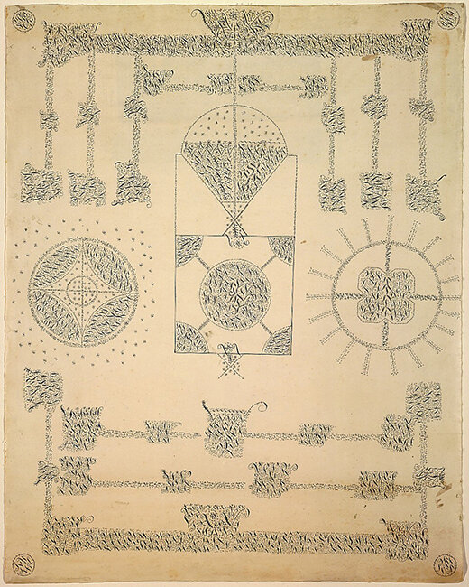 Semantha Fairbanks and Mary Wicks, A Sacred Sheet Sent from Holy Mother Wisdom by Her Angel of Many Signs, 1843, National Gallery of Art.