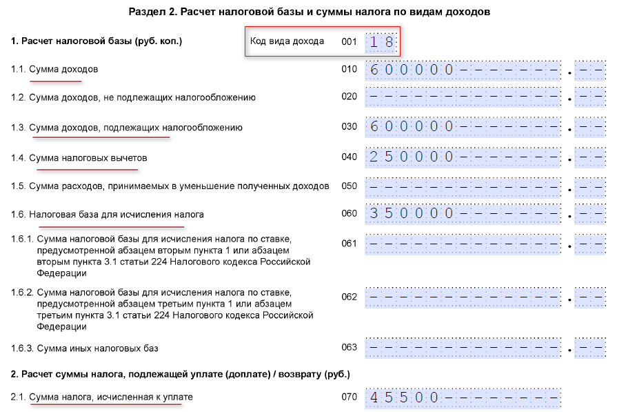 Вид дохода 07 в 3 ндфл. Коды видов доходов.