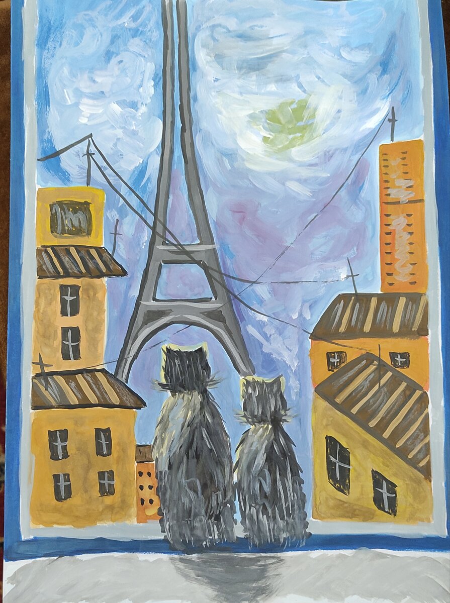 первые рисунки гуашь