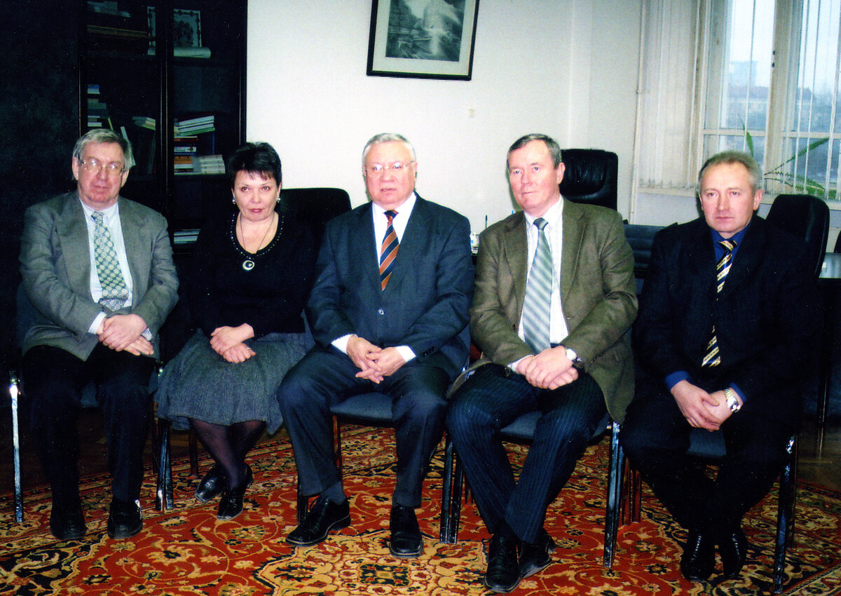 Ректор со своими заместителями, слева направо: М.Г. Беренгартен, Г.С. Ковалева, А.В. Каталымов, И.В. Скопинцев