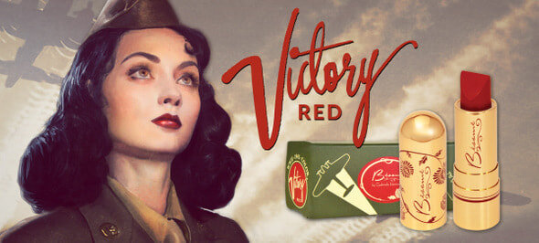    Фото: реклама помады Victory Red, Elizabeth Arden, 1940-е