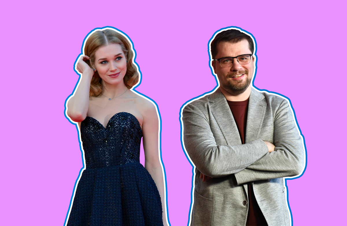 Кристина Асмус, Гарик Харламов. Фото: Pavel Kashaev/Global Look Press, Komsomolskaya Pravda/Global Look Press, коллаж Даниила Опарина/РКП