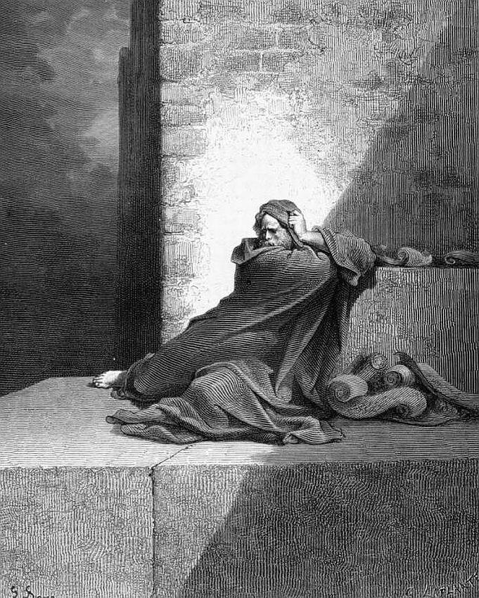 14 мая - память пророка Иеремии ( VI в. до Р.Х.). На изображении - пророк Иеремия. Гравюра работы Гюстава Доре.   