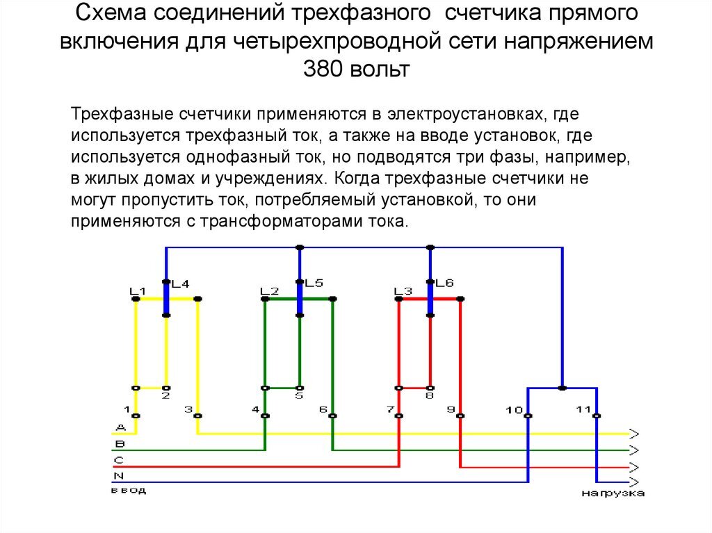 Схема вкл трехфазного счетчика с токов трансформатором Устанавливаем и подключаем однофазные и трёхфаные счётчики. Записки Электрика Дз
