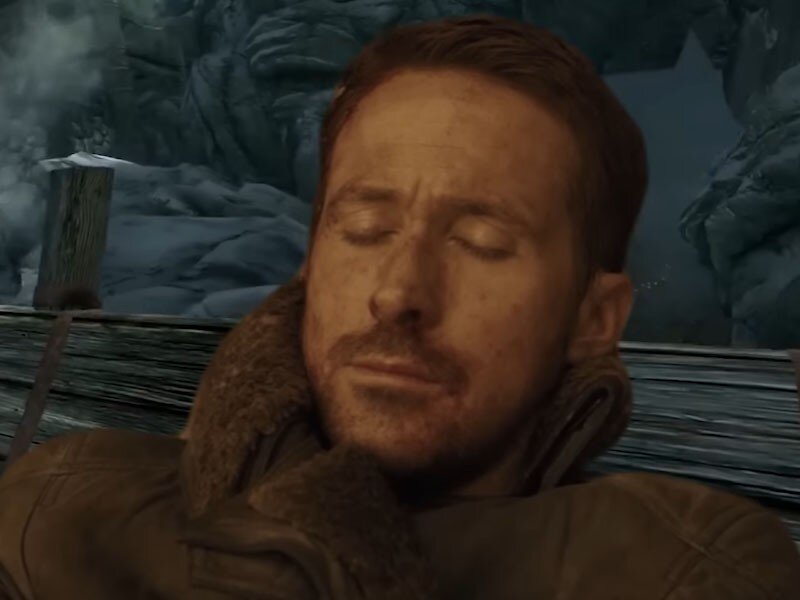    Да не попал он в Совнгард. Райан Гослинг посетил Skyrim [ВИДЕО]