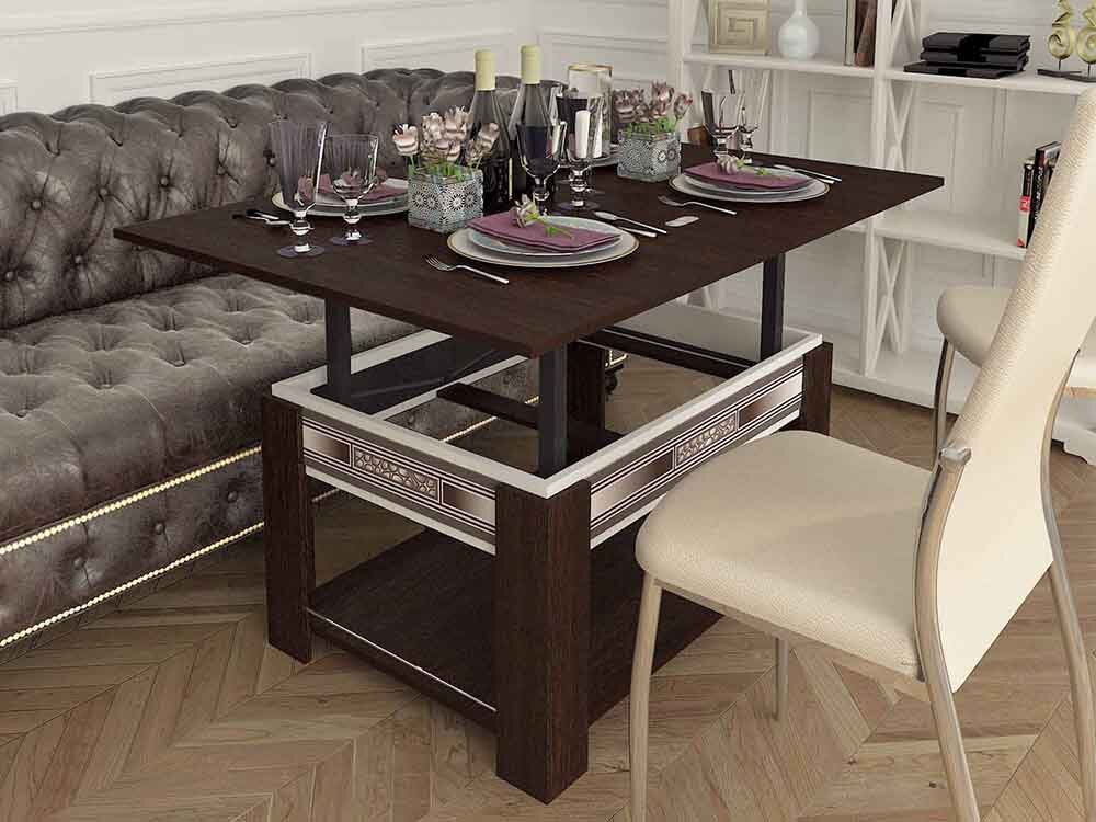 Журнальный стол-трансформер «Агат 24.10 Венге-Ваниль» от «DaVita-мебель»