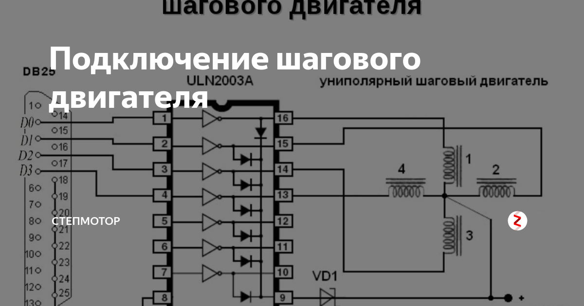 Подключение биполярный двигатель Подключение шагового двигателя Степмотор Дзен