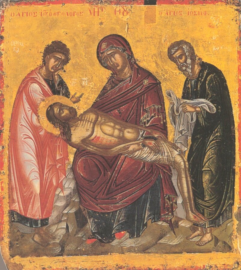 Погребение Спасителя. Греция. Монастырь Ватопед (Афон). XVI-XVII вв.