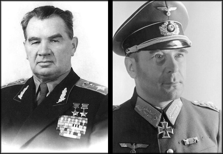 В. И. Чуйков и Ганс Кребс  