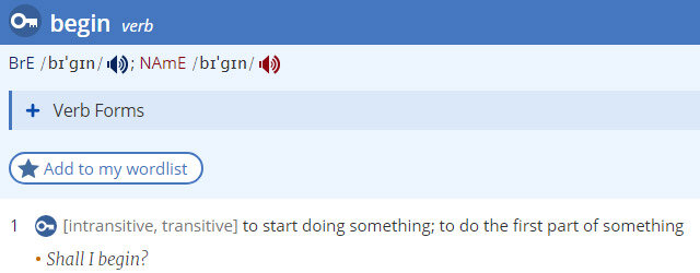 Пример такого слова из списка The Oxford 3000 British Dictionary