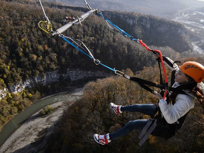 Сочи Скайпарк троллей Zipline