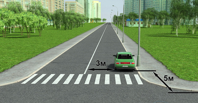 В каком случае водителю разрешается поставить автомобиль на стоянку в указанном месте?