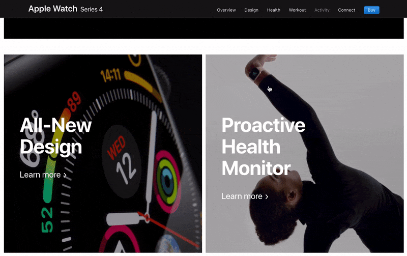 Анимация блоков в видео-вставками