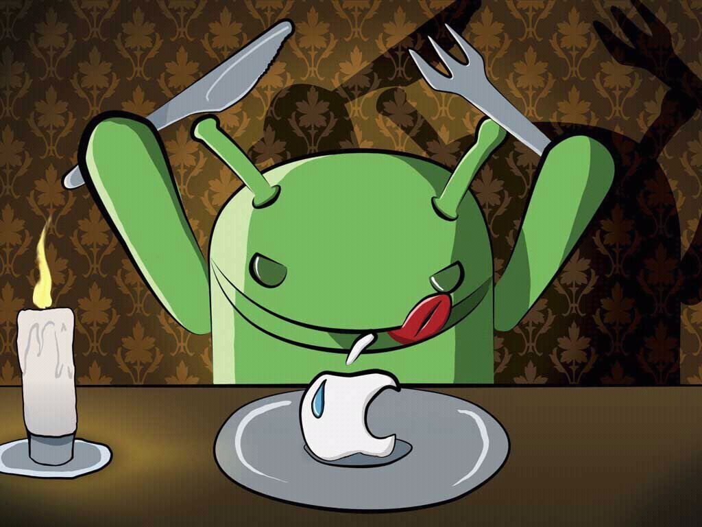 Андроид ест яблоко. Андроид мы айфон. Что андроид ест. Стикер на андроиде батя картинки. Андроидик.