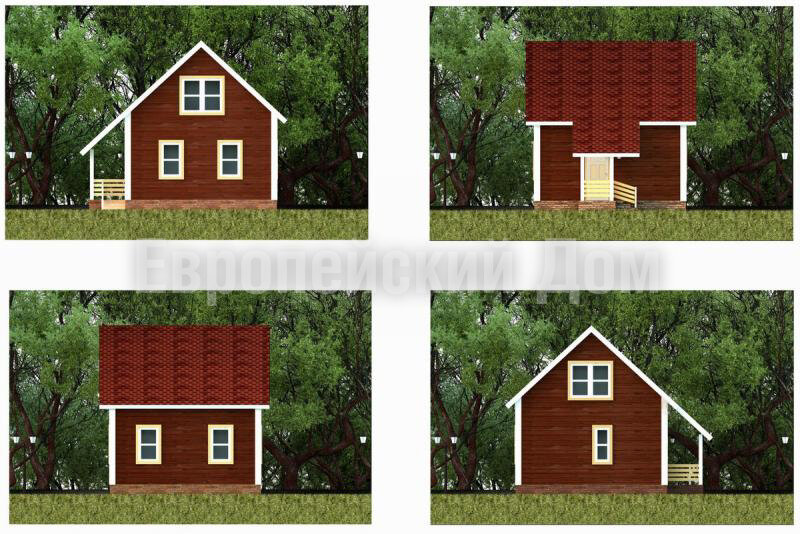 Фасады дома с четырех сторон. Источник фото: dom-bt.com