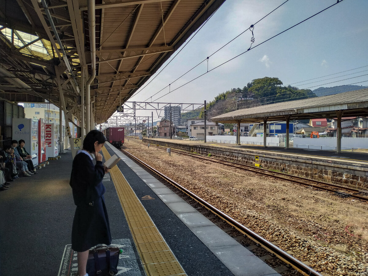 Удаляющийся на Юго-Запад грузовой поезд.