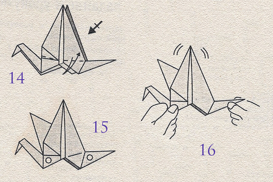 Делаем японского журавлика из бумаги