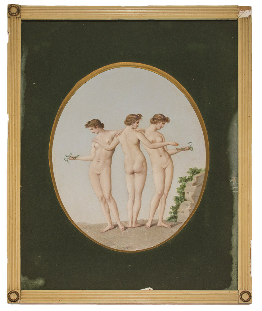 "Три грации" (1856 г.) Картина маслом от пятнадцатилетнего Виктора Буренина