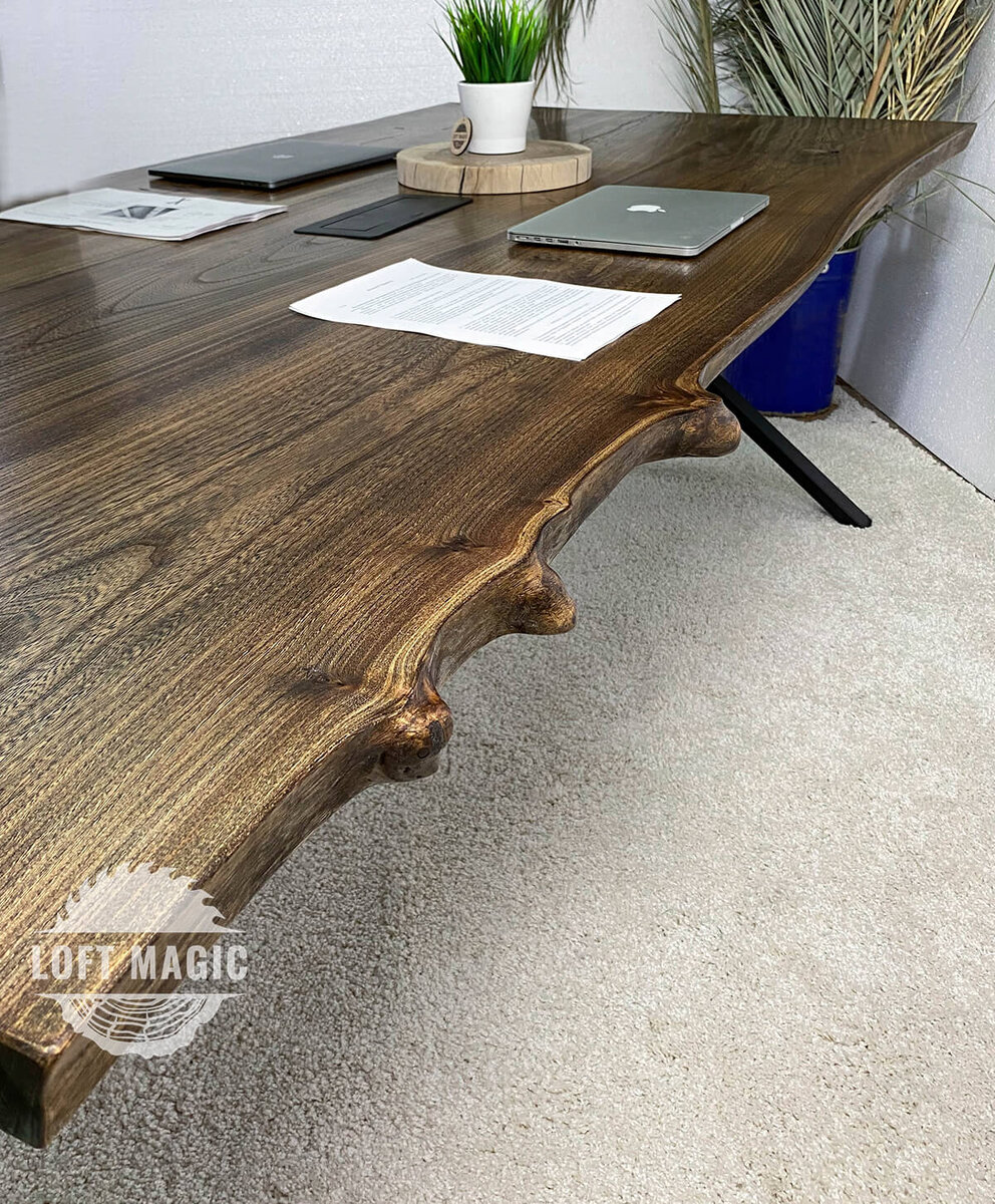 Стол Рабочий L-102147 (ножки на выбор - порошковая покраска). Оттенок древесины венге. 