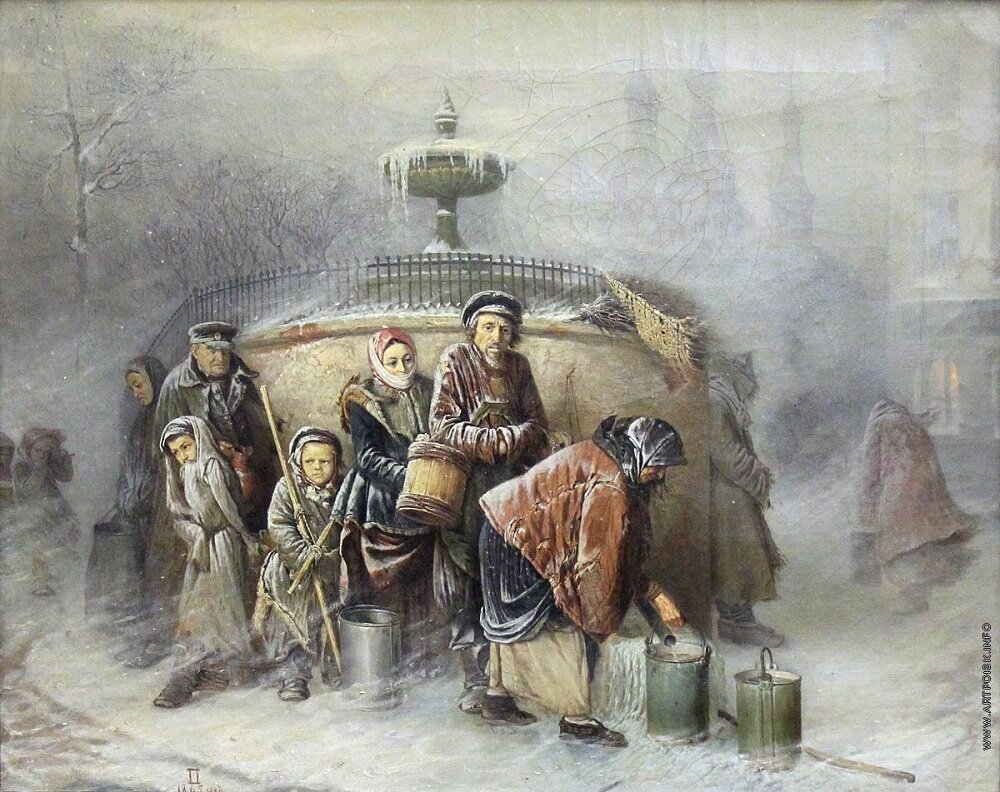 Василий Перов «Очередь у бассейна» 1865 год