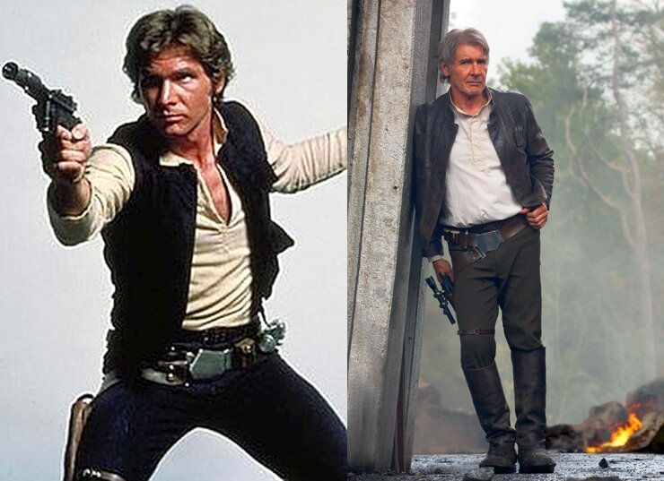 Хан Соло тогда и сейчас. Фото из свободных ситочников