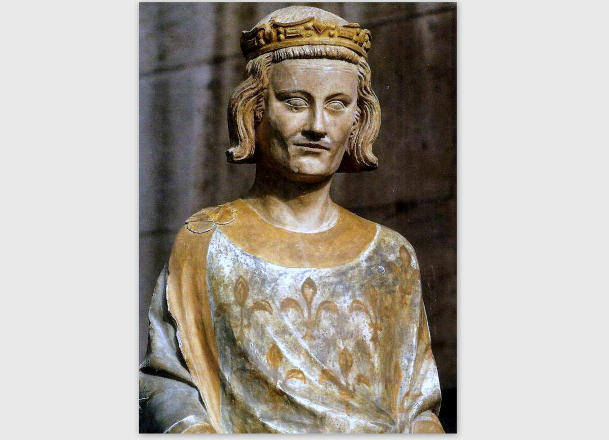 Людовик IX. Статуя  из церкви Святых Петра и Павла. 1305-1310 гг. Менвиль, Франция.