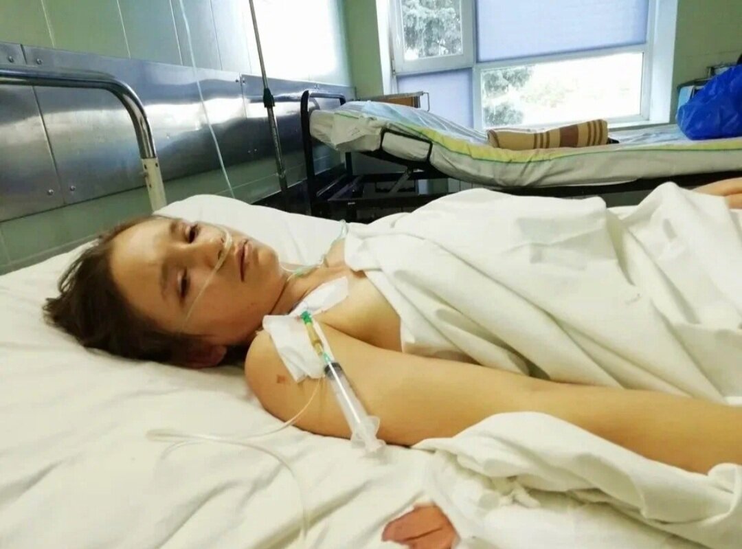 Селфи в кровати в больнице