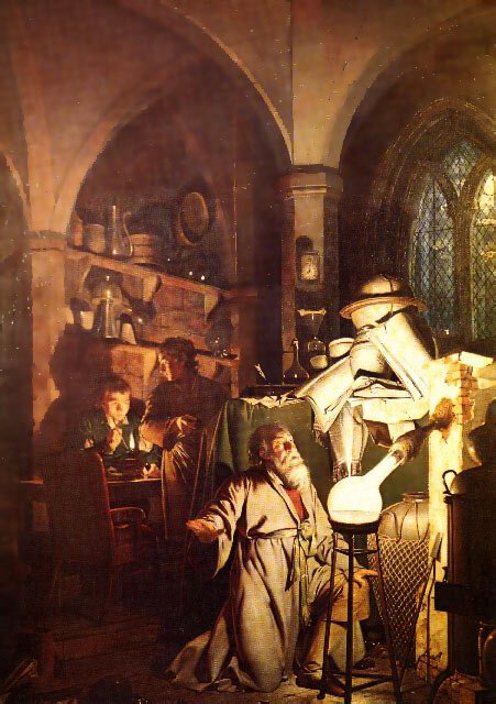 Алхимик в поисках философского камня, Джозеф Райт, 1771 год