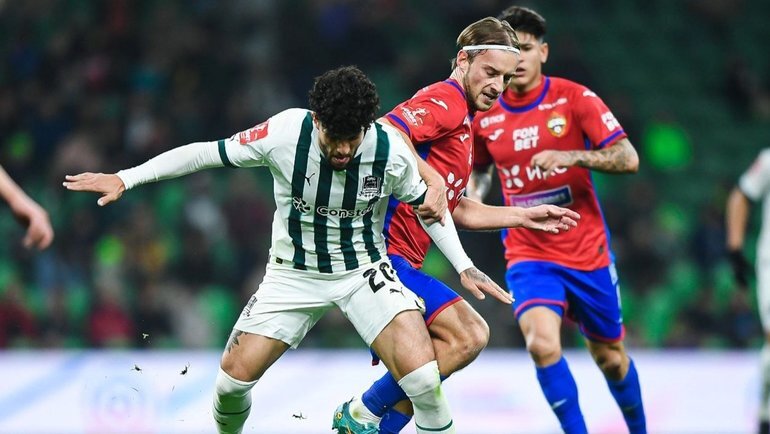    Игровой момент в ответном матче FONBET Кубка России «Краснодар» — ЦСКА.пресс-служба ФК «Краснодар»