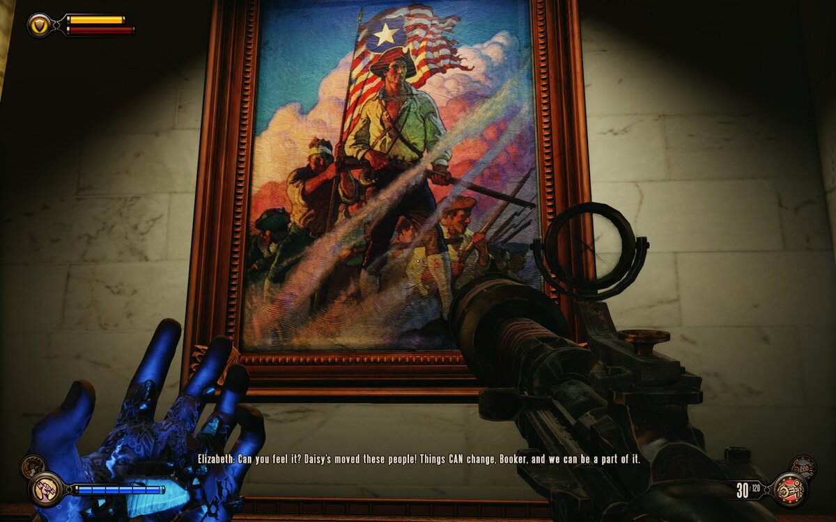 Прыгая между мирами, Лиз демонстрирует подобающую наивность, вслух надеясь, что люмпеновская революция даст людям лучшую жизнь, что все будет как в «Отверженных». Если бы не ее комментарии, то приход Vox Populi к власти был бы совсем неинтересным. 