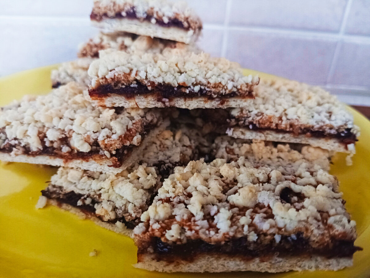 Постный тёртый пирог-печенье со сладкой начинкой. Просто, вкусно, быстро |  Вкусная еда без труда | Дзен